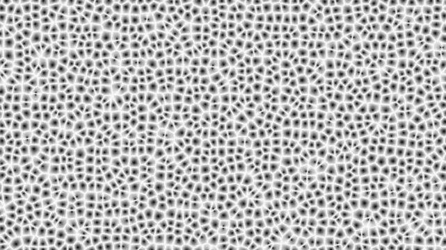 Highly detailed microscopic bacterial cell field pulsating seamlessly in monochrome background loop