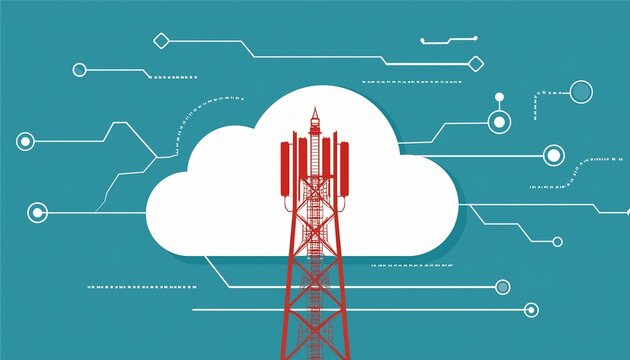 phone tower antenna cloud