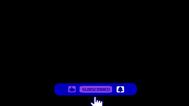 Subscribe Button Animation bottom Position Transparent Background Help you easily place the animated button over your project like a transparent sticker, allowing only the button to appear