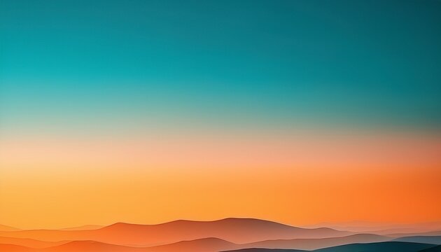 vivid teal orange pastel gradient background soft atmospheric panorama with seamless color blending vibrant teal gradually transitions into warm orange backdrop for website headers or social media