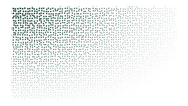 Abstract green digital dot pattern on a black background, rectangular grid of small circles forming a textured geometric surface