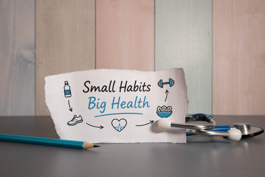 Small Habits Big Health Concept.