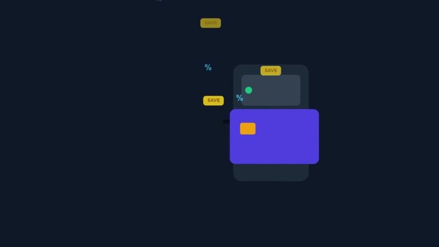 Credit Card Mobile Payment and Savings Cashback Motion Graphic Animation