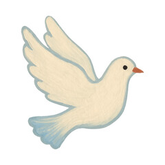 Fototapeta premium PNG Peaceful dove illustration art.