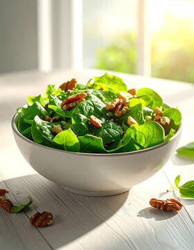 Ensalada fresca de hojas verdes 