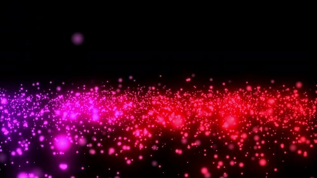 Festive Red Star Circle Animation, Bright Particle Celebration Design, Magic Holiday Light Decoration with Vector Motion, Particle, 4K, Effects, Gradient, Background, BGM, Glow

