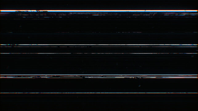 Abstract background featuring digital screen glitch effect with horizontal lines and noise texture to create a retro distorted video signal aesthetic for modern graphic design projects