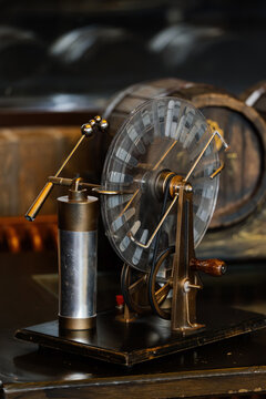 Old vintage Wimshurst electrostatic generator
