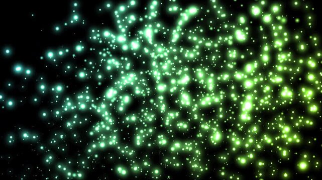 Blue Christmas Winter Snow Background, Starry Night Bokeh, Bright Magical Particle Glow, Festive Vector Decoration Pattern, Sparkling Space Motion Animation, Particle, 4K, Effects, Gradient, Glow
