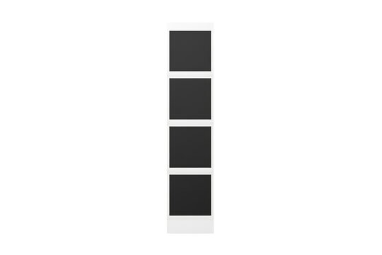 Vertical photo strip with four blank dark frames isolated on transparent background