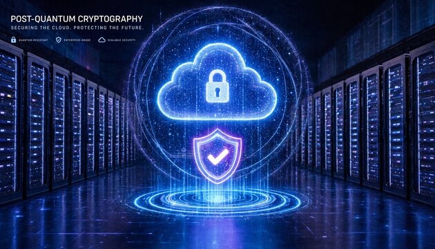 Post-Quantum Cryptography Hologram in Server Room Securing Cloud Data and Infrastructure
