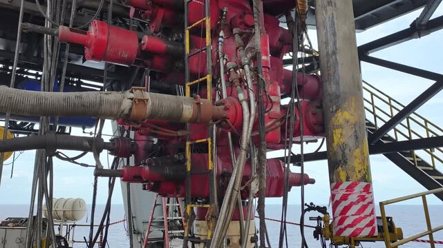Blow Out Preventer (BOP) for Offshore Drilling Rig (Tender Rig) on the productio platform