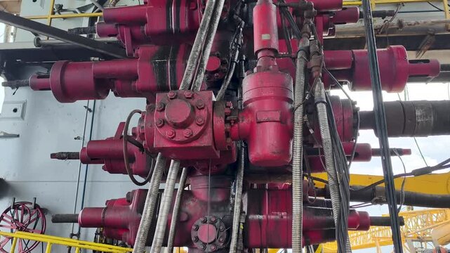 Blow Out Preventer (BOP) for Offshore Drilling Rig (Tender Rig) on the productio platform
