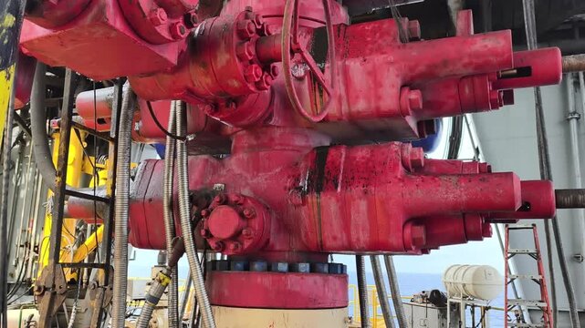 Blow Out Preventer (BOP) for Offshore Drilling Rig (Tender Rig) on the productio platform