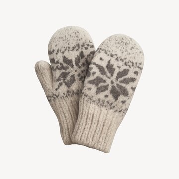 Cozy knitted winter mittens design.