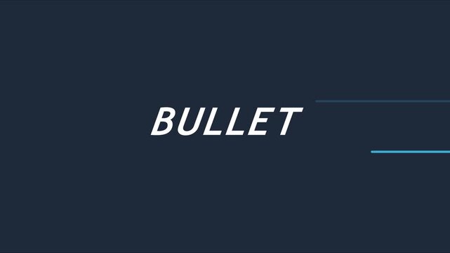 Minimalist bullet point text animation with clean blue 4k background, for business presentations, and corporate infographics