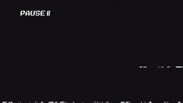 Vintage VHS artifacts effect overlay, Glitches error from an old tape or old TV. No signal tv glitch effect. 4K video with Alpha channel