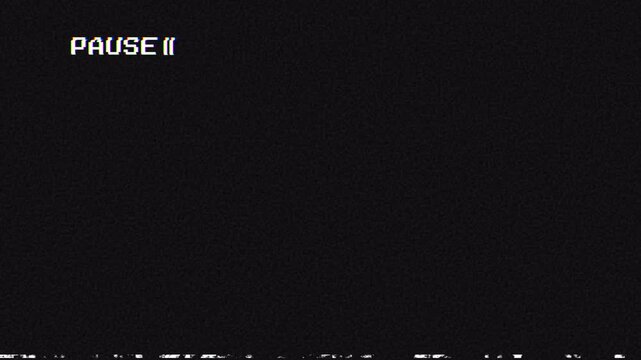 Vintage VHS artifacts effect overlay, Glitches error from an old tape or old TV. No signal tv glitch effect. 4K video with Alpha channel