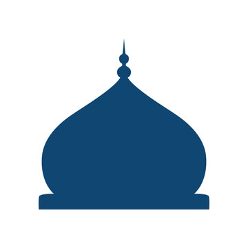 Classic Mosque Dome Silhouette Vector Illustration Logo Icon