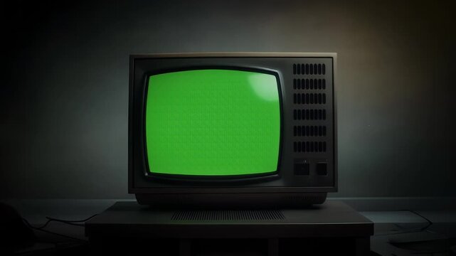 Three vintage televisions stacked vertically, each displaying a different screen static or solid color.