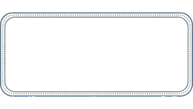 Minimalist Blue Rounded Rectangle Border Frame Banner Template with Dotted Line