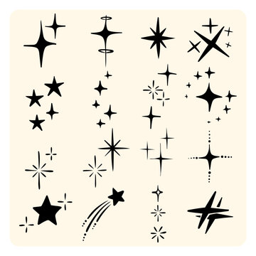 Sparkle and Shining Stars Collection Line Art