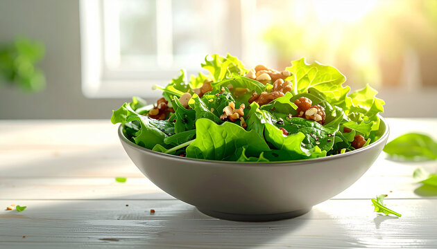 Ensalada de hojas verdes 