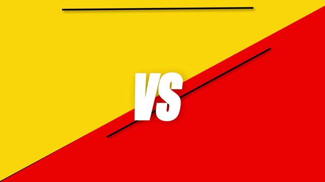VS Versus Split Screen Animated Motion Graphic