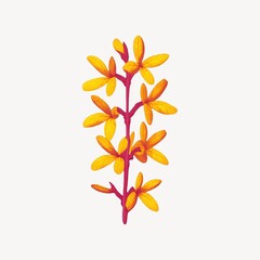Fototapeta premium Vibrant autumn leaves illustration
