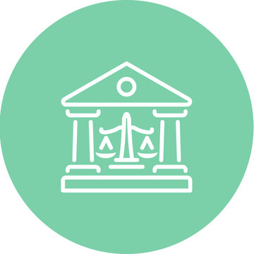 Rule of Law Icons, Outline Style Graphic Element