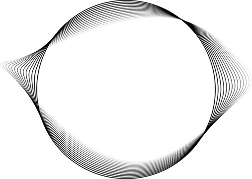 Circle frame liquid blend line halftone for logo, symbol, badges, icon