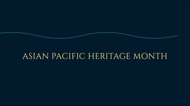 Asian pacific heritage month motion title card for cultural celebration and diversity awareness animation 4k