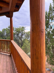 Fototapeta premium NM SF Wooden Pillar Fence and Deck 2026