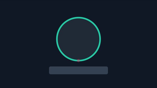 Minimalist loading spinner animation with circular progress bar and rotating for user interface 4k