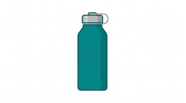 Flat design reusable water bottle