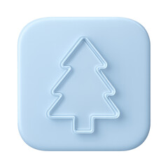 Fototapeta premium PNG Minimalist blue tree icon