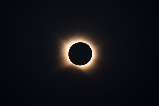 Detailed Totality Phase of Total Solar Eclipse in Deep Space