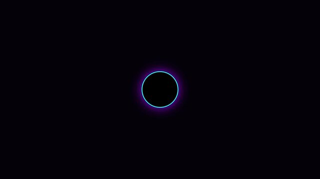Neon atom model animation with glowing orbital rings and particle core 4k science physics chemistry nucleus