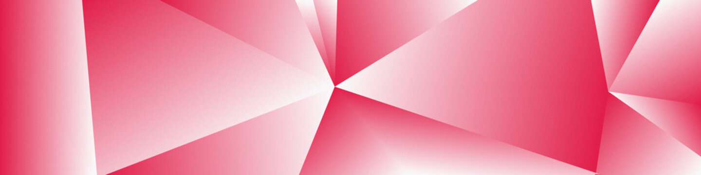 Abstract white and rose Geometric Crystal Background &ndash; Faceted Low Poly Banner with Light Reflections