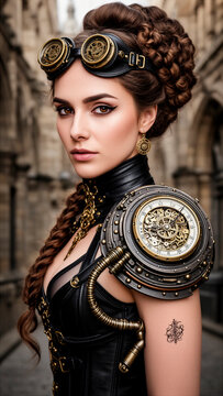 steampunk, mujer steampunk, steampunk woman, retrato steampunk, retrato femenino, moda steampunk, est&eacute;tica steampunk, retrofuturismo, retrofuturista, ciencia ficci&oacute;n, fantas&iacute;a steampunk, personaje fem