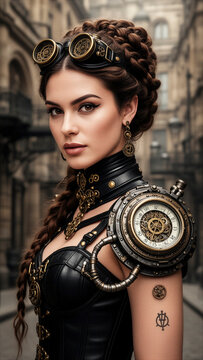 steampunk, mujer steampunk, steampunk woman, retrato steampunk, retrato femenino, moda steampunk, est&eacute;tica steampunk, retrofuturismo, retrofuturista, ciencia ficci&oacute;n, fantas&iacute;a steampunk, personaje fem