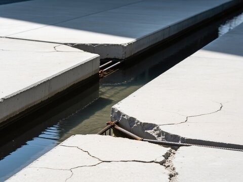 concrete channel edge
