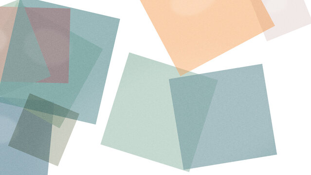 A calming abstract geometric collage of layered rectangles and triangles in pastel teal, mint, and peach, ideal for modern backgrounds, branding, and editorial design.