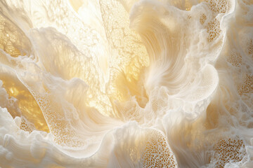 Fototapeta premium abstract organic, background of white coral golden light, variation 01, photorealistic
