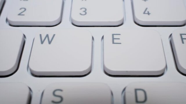 White Keyboard Keys Macro Slider Computer Technology Video