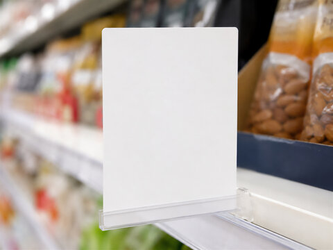 棚差し込み式POPモックアップ 食品売り場の無地カード