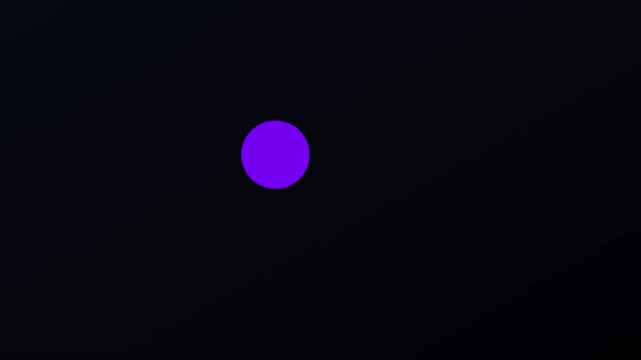Minimalist purple circle motion with circular path animation on dark 4k background