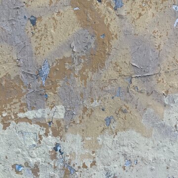 Weathered wall texture with cracked peeling paint pattern