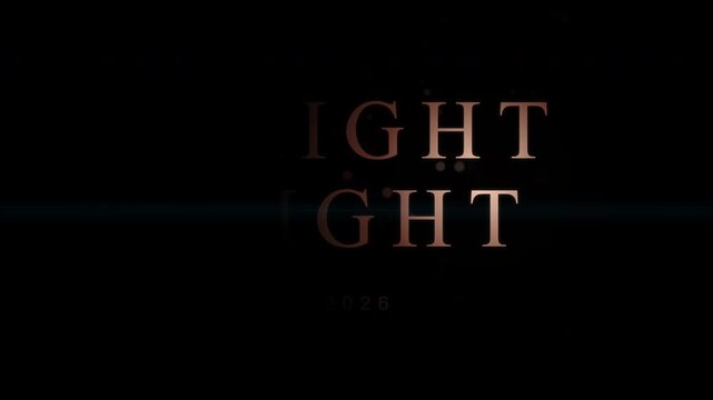 Cinematic Horror Movie Title Text Animation with Lens Flare