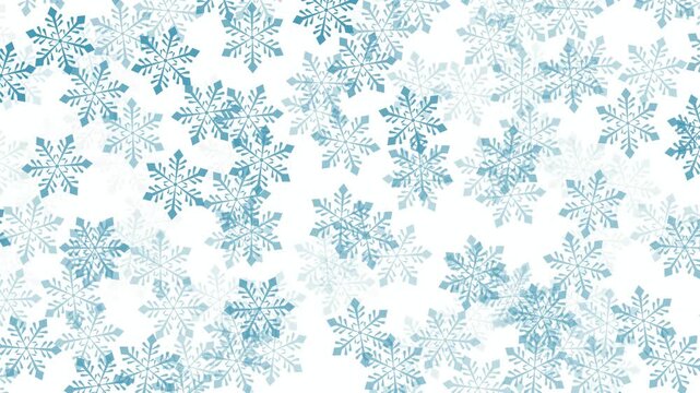 Blue Snowflakes Pattern Floating 4K